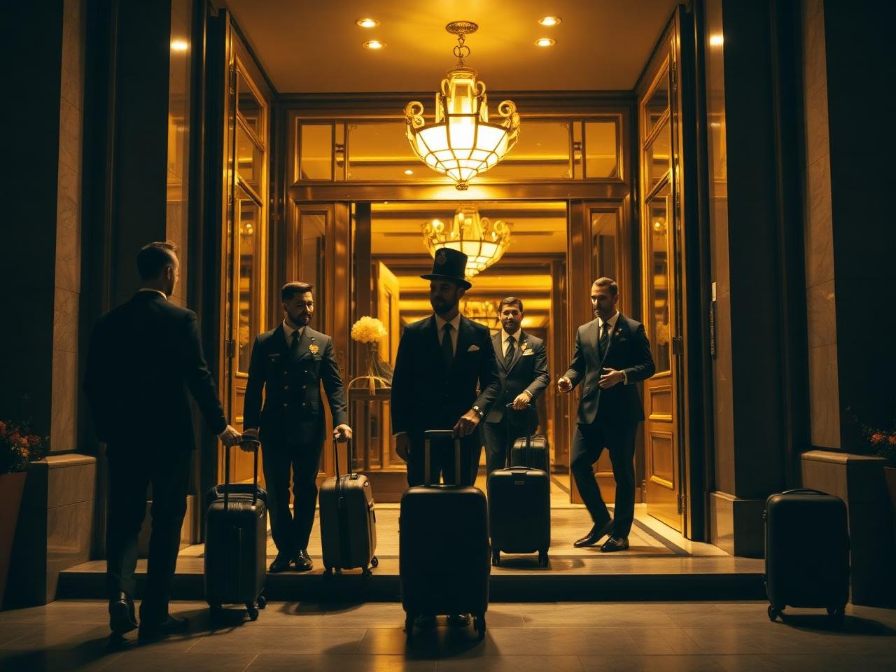Guests arriving for a wedding celebration